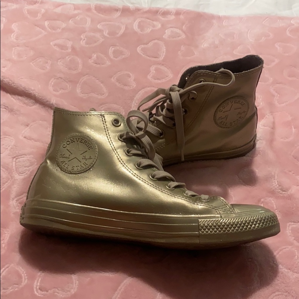 Converse gold high tops